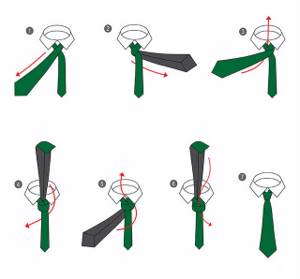 Классический способ завязывать галстук: делаем простой узел