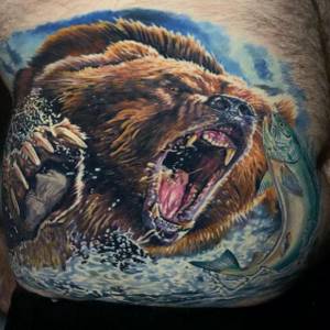 Татуировки медведя для мужчин: эскизы и фото