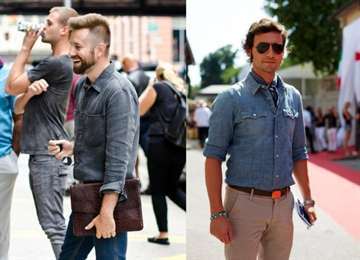 С чем носить джинсовую рубашку мужчине: всегда на стиле