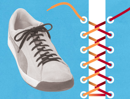 Как красиво завязать шнурки на кедах: оригинальные способы