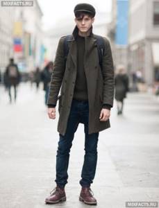 Мужское пальто с джинсами: допустимы ли, фото и рекомендации